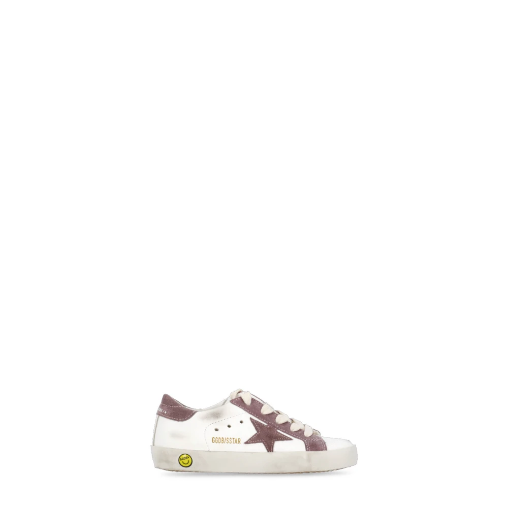 Golden Goose Vita Läderbarnsneakers White, Flicka