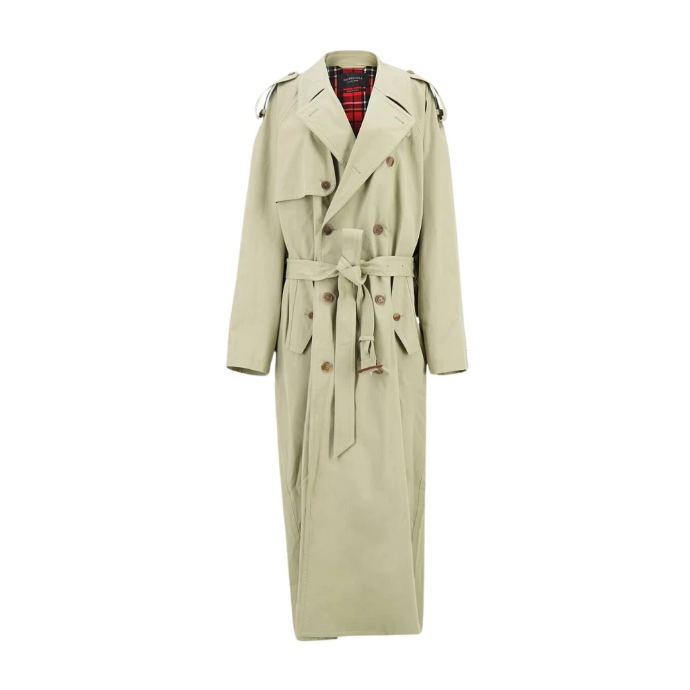 Balenciaga Klassieke Salie Trenchcoat Beige Dames