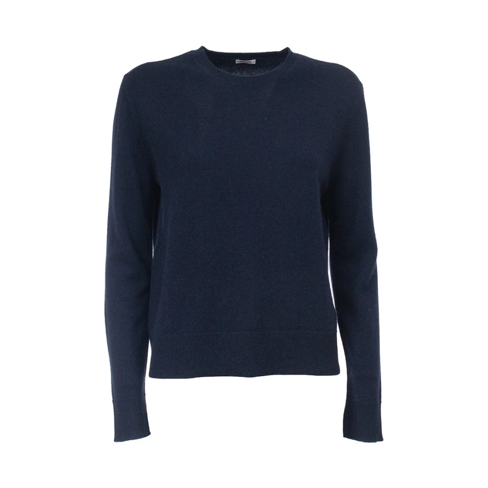 Aspesi Pure Cashmere Ribgebreide Trui Blue Dames