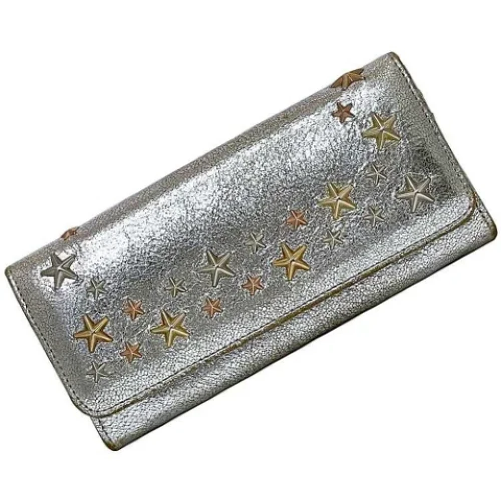 Jimmy Choo Pre-owned Leather wallets Gray Dames