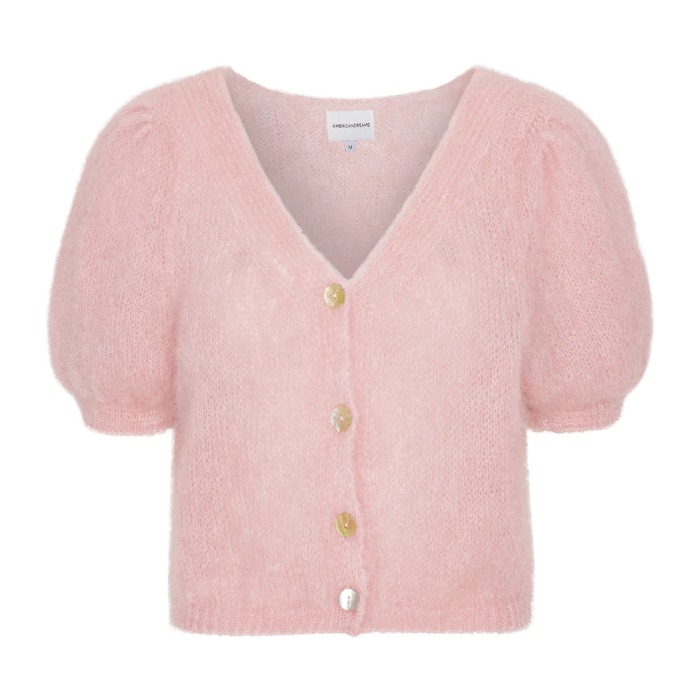 American Dreams Roze V-hals Kort Vestje Pink Dames