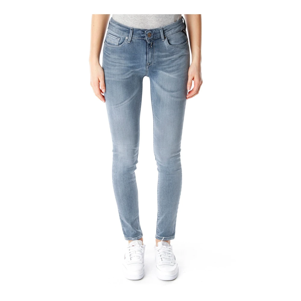 Replay Skinny Fit Jeans Blue Dames