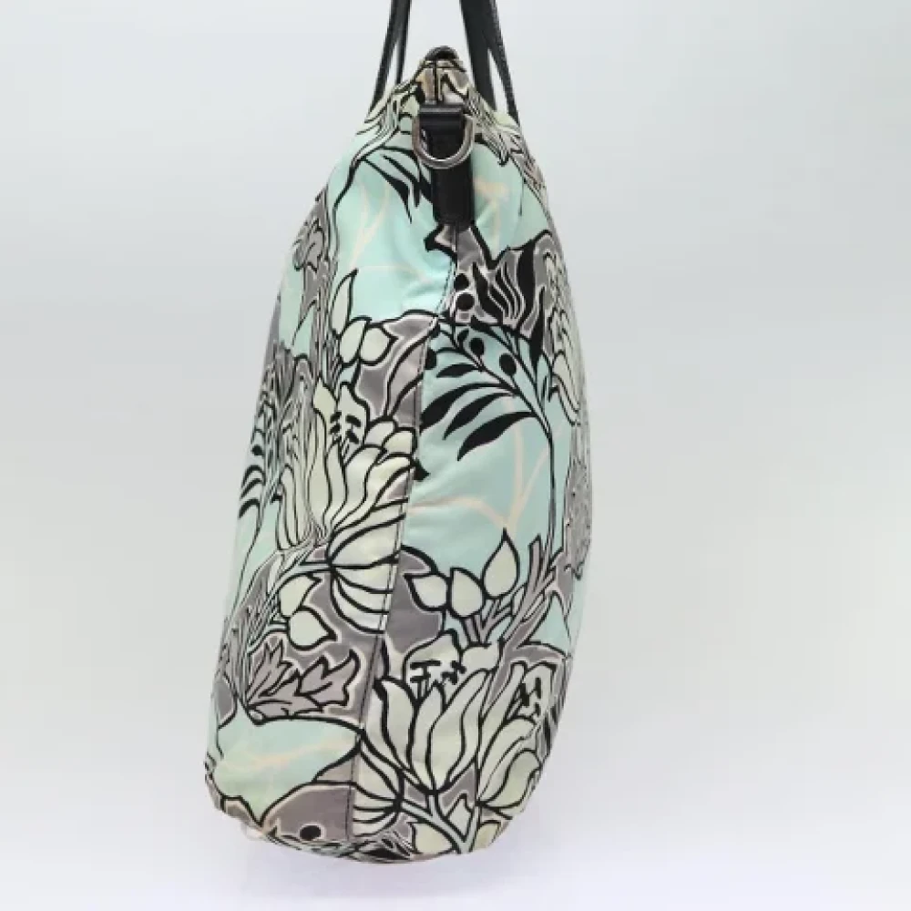 Prada Vintage Pre-owned Fabric totes Blue Dames