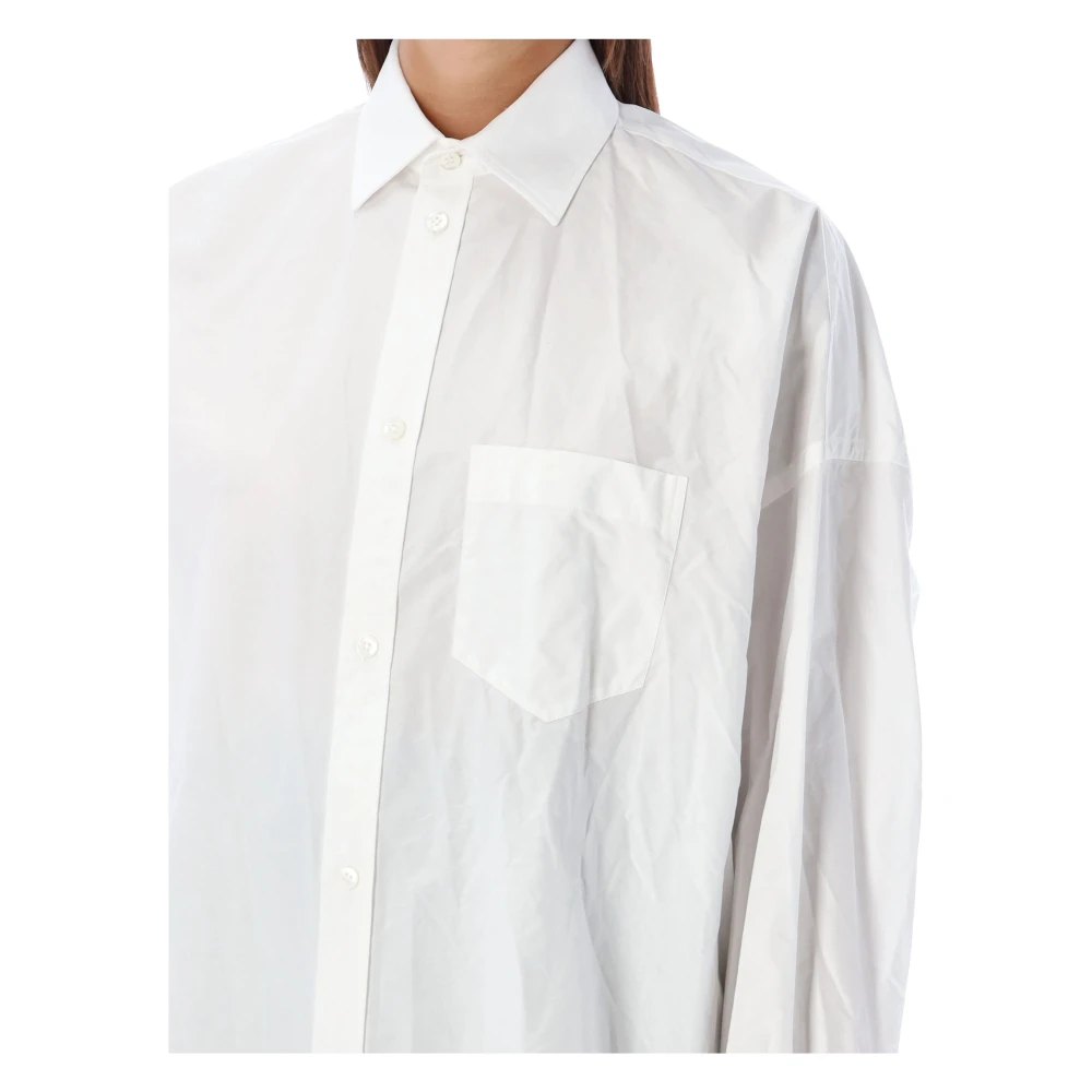 Balenciaga Stijlvol Wit Shirt met Logo op de Rug White Dames