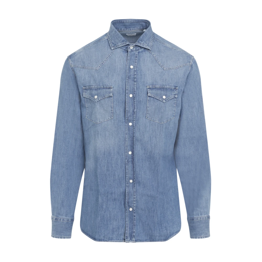 Shirts > Denim Shirts - - Brunello Cucinelli - Modalova