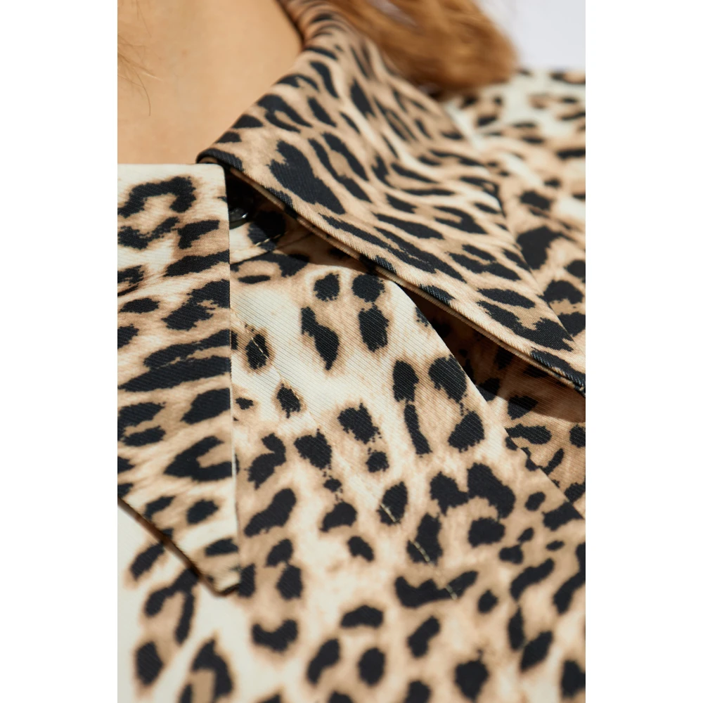 Gestuz Shirt met dierenprint Beige Dames