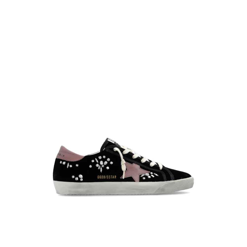 Golden Goose Sportskor Super-Star Classic Med List Black, Dam