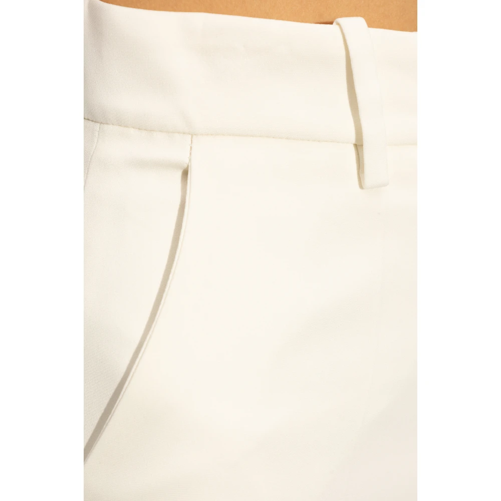 Balmain Plooi-voorkant broek White Dames