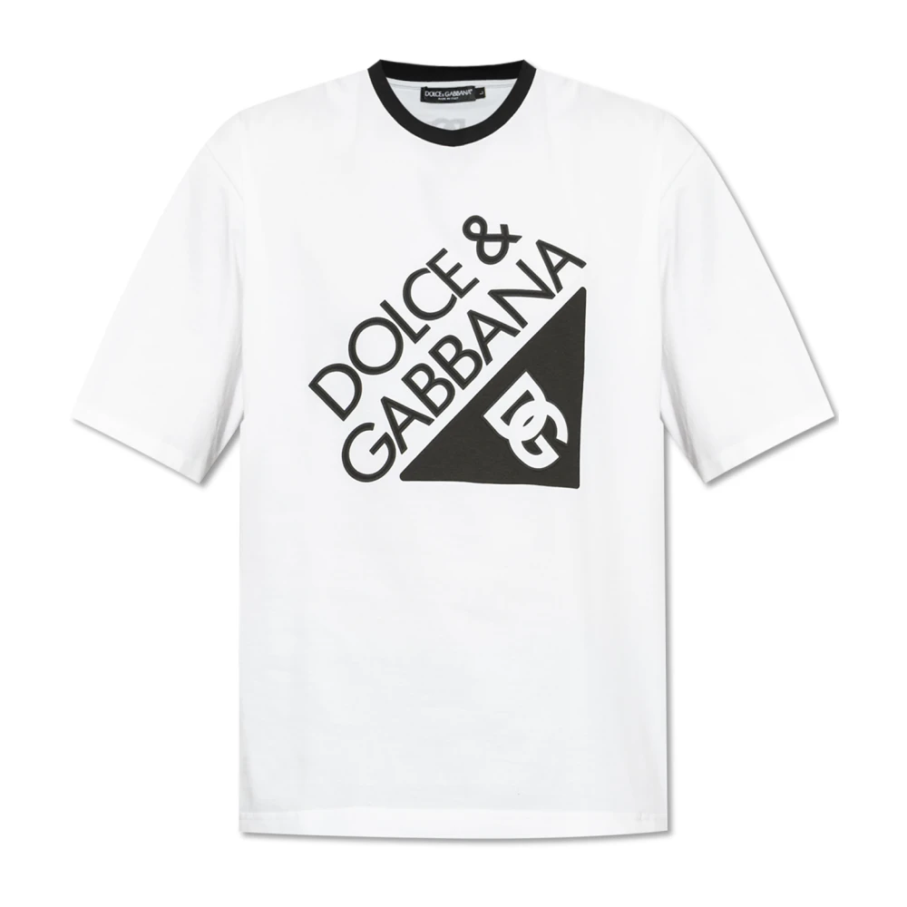 Dolce & Gabbana T-shirt met bedrukt logo White Heren