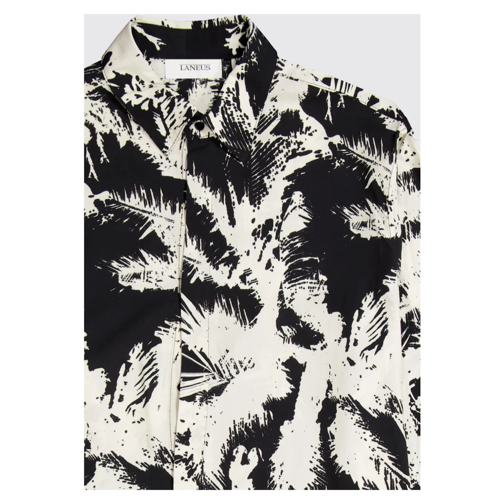 Laneus Palm Print Lange Mouw Shirt Multicolor Heren