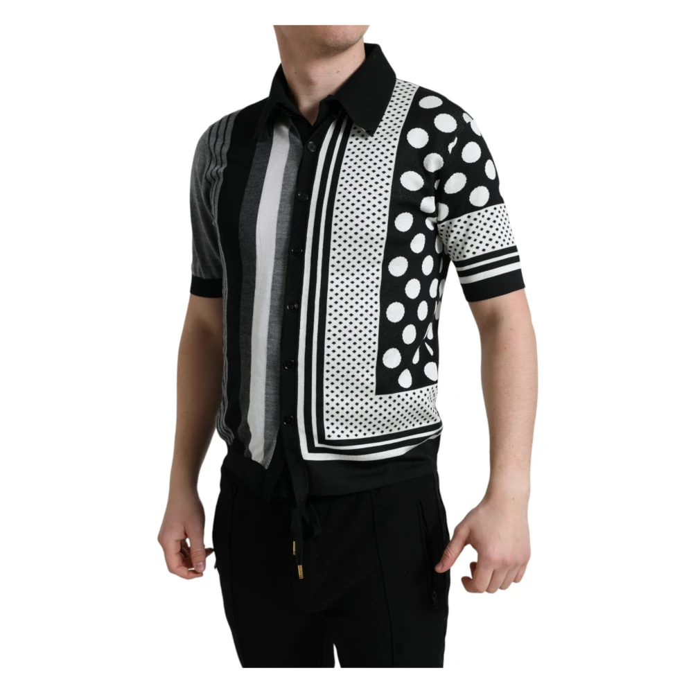 Dolce & Gabbana Men's Black Cardigans, Xs, Cardigan Collared Jumper