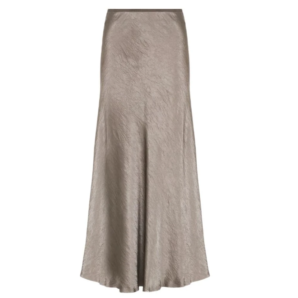Maison Margiela Women's Beige Midi Skirts, 2XS, Satin Midi Skirt