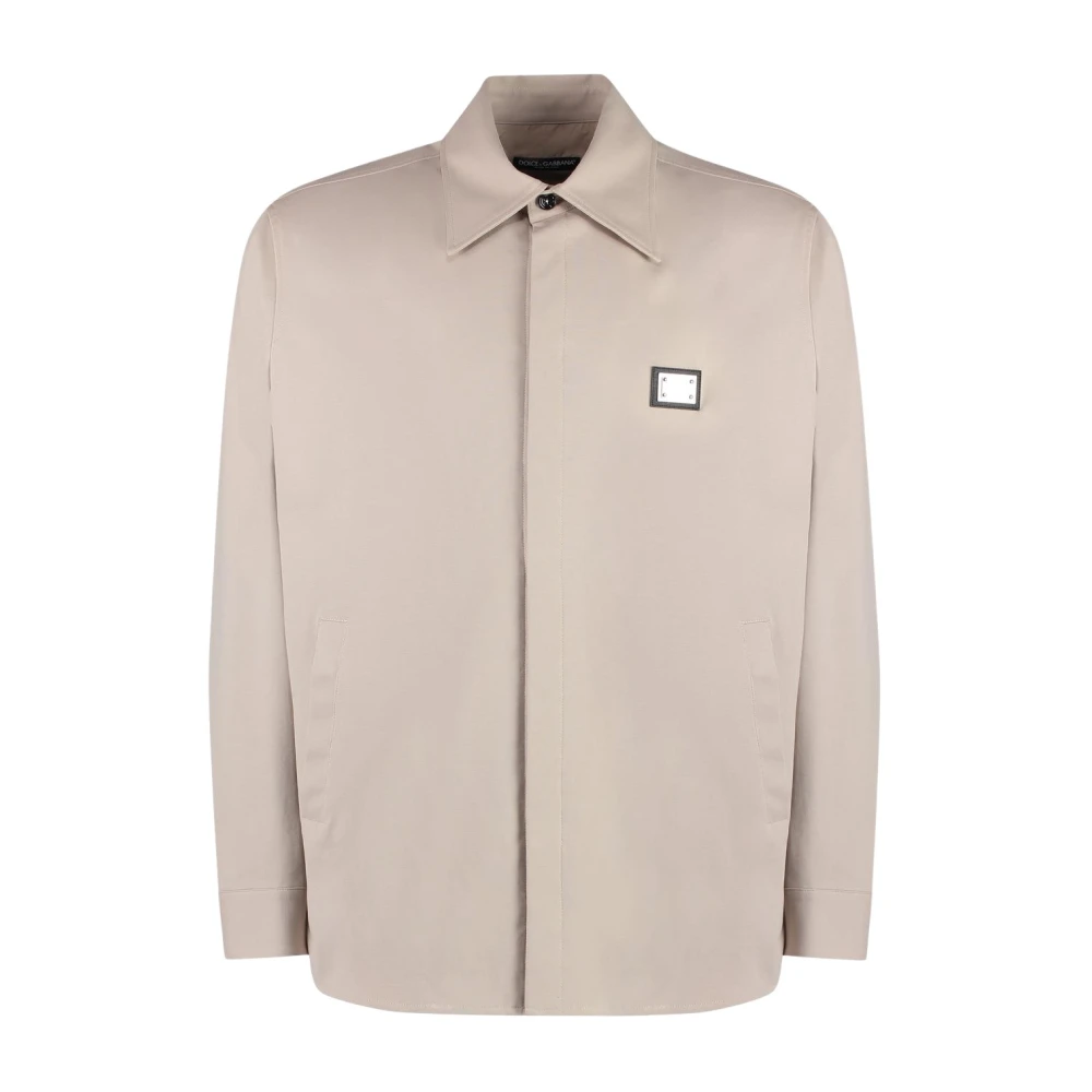 Dolce & Gabbana Uomo Beige - Overshirt In Tessuto Tecnico - Jackets - L