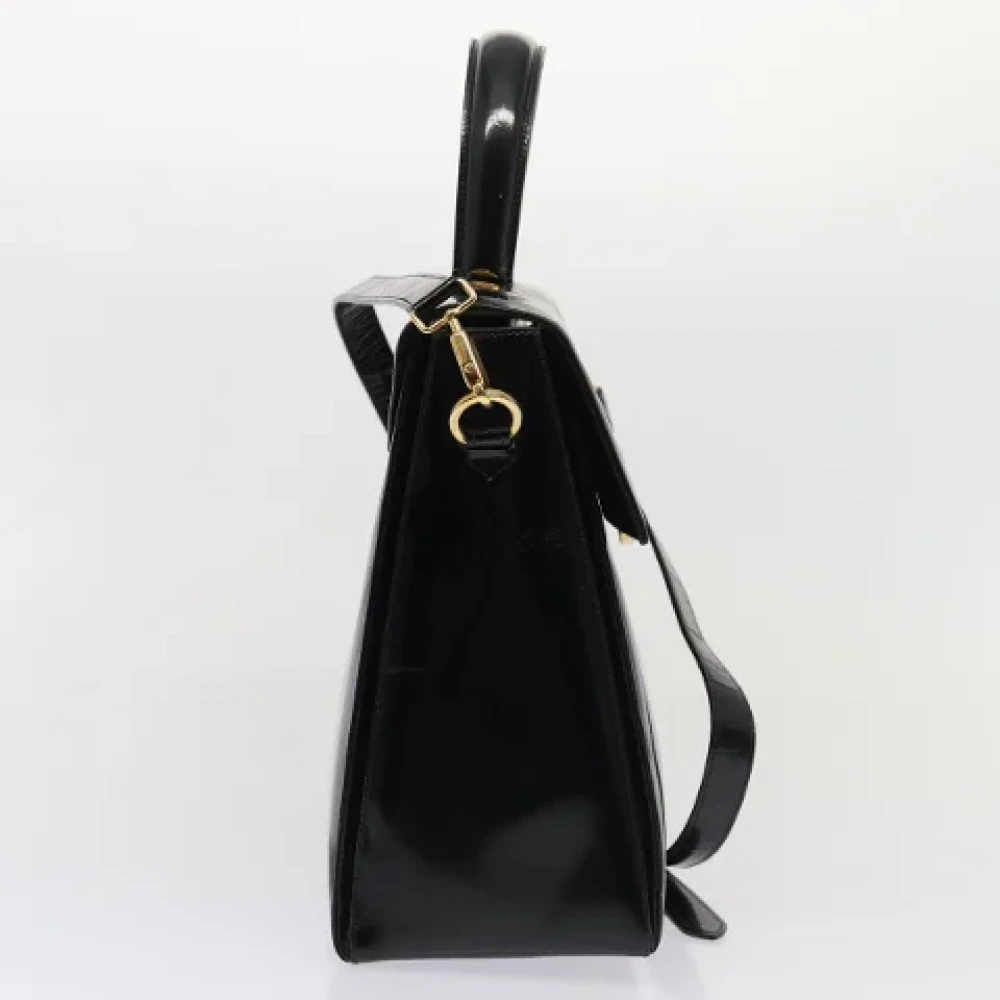 Salvatore Ferragamo Pre-owned Coated canvas handbags Black Dames