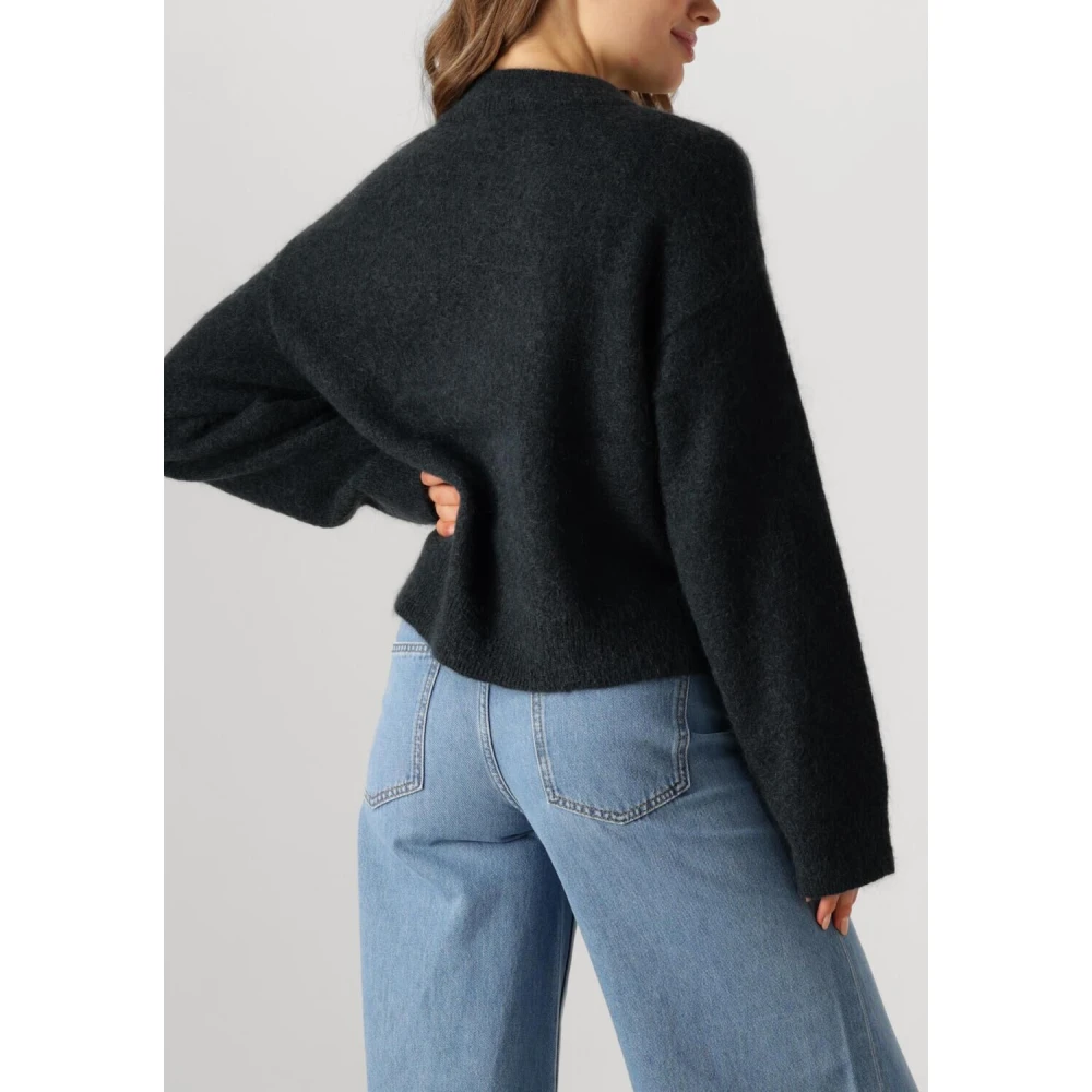 Second Female Brook Knit Drop Shoulder Sweater Second Dames Blue Dames