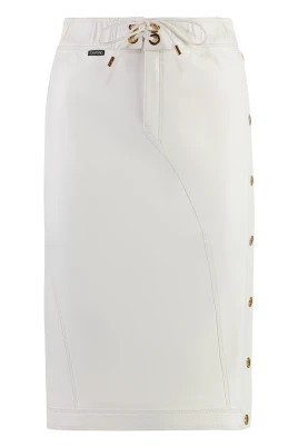 Silk Lamb Leather Midi Skirt
