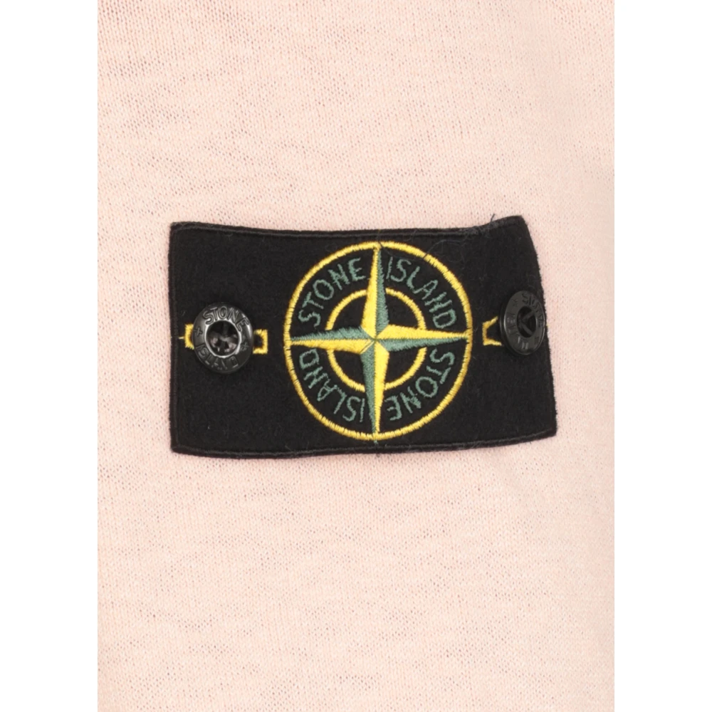 Stone Island Roze Katoenen Trui met Logopatch Pink Heren