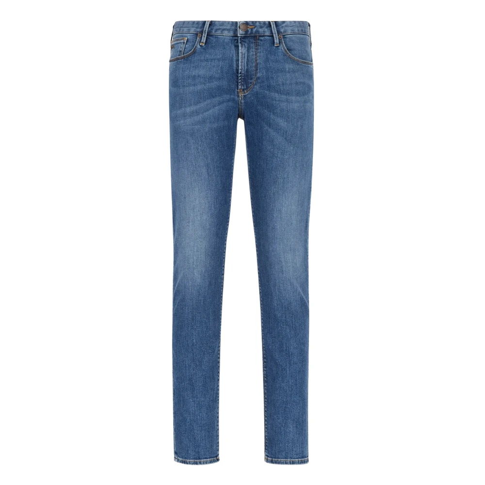 Emporio Armani Slim Stone Washed Jeans Blue, Herr