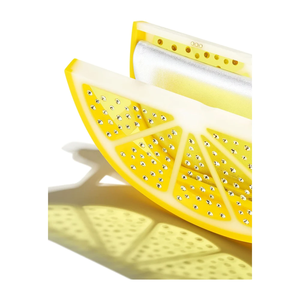Aquazzura Geel Wit Clutch Tas Yellow Dames