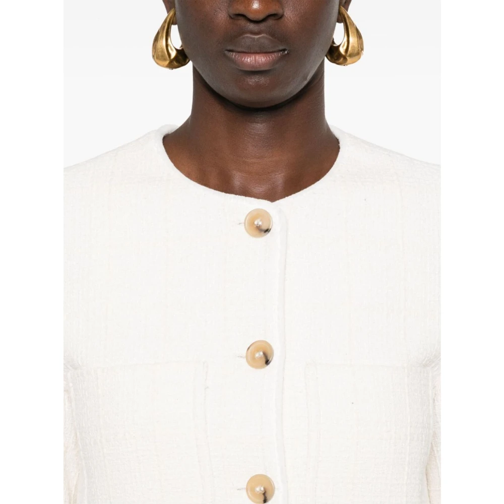 A.p.c. Ecru Tweed Knoopjasje White Dames