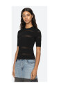 haut-en-tricot-transparent-a-manches-courtes