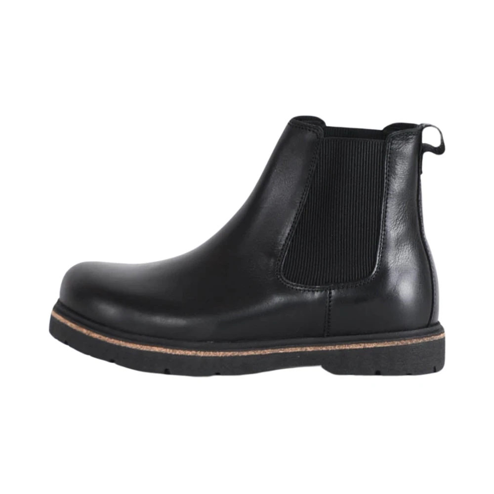 Birkenstock Zwarte Leren Laarzen met Anatomische Binnenzool Black Heren