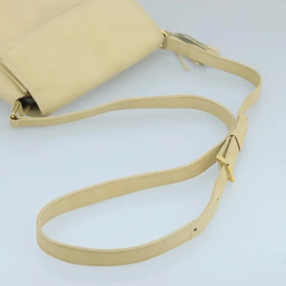 Valentino Vintage Pre-owned Leather shoulder-bags Beige Dames