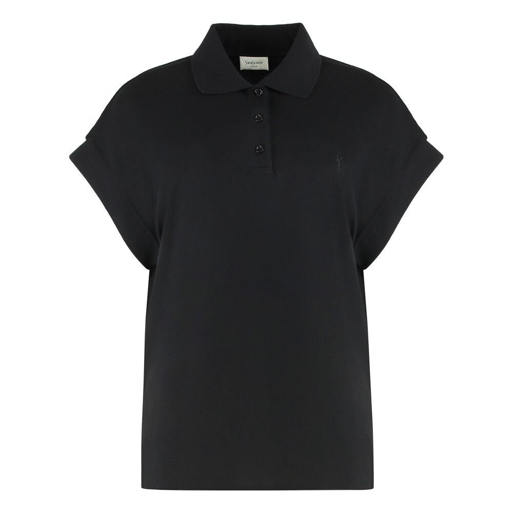 トップス SAINT LAURENT leather neck polo St laurent polo new arrivals