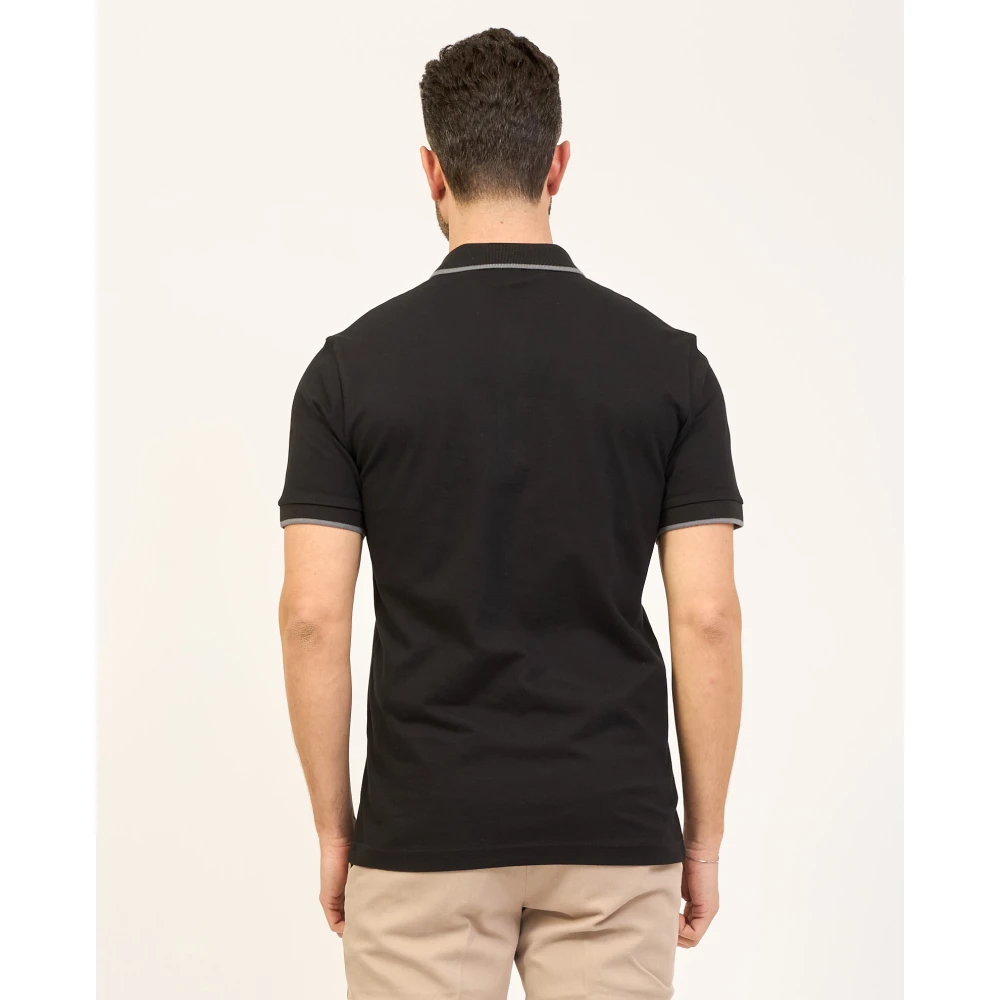 Boss Zwarte Polo Slim Fit Black Heren