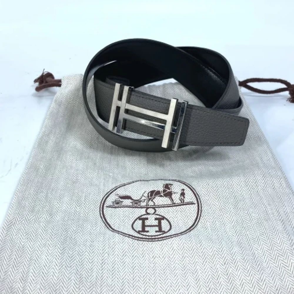 Hermès Vintage Pre-owned Leather belts Gray Dames