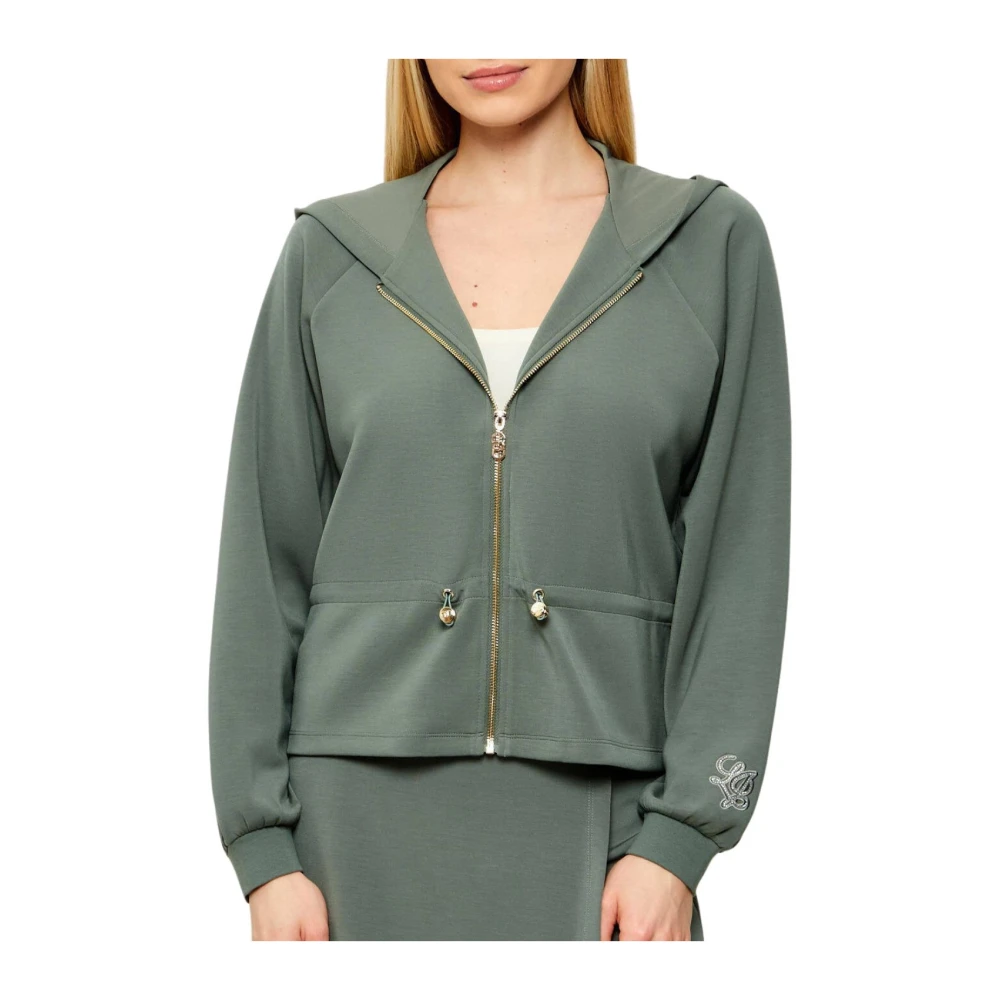 Liu Jo Donna Verde - Ta6076 Js869 Felpa Con Zip - Sweatshirts & Hoodies - S