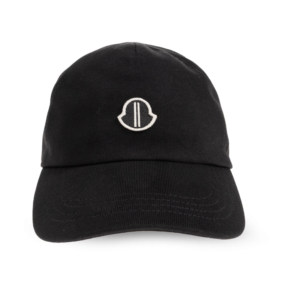 Rick Owens Unisex Nero Embroidered Logo Baseball Cap