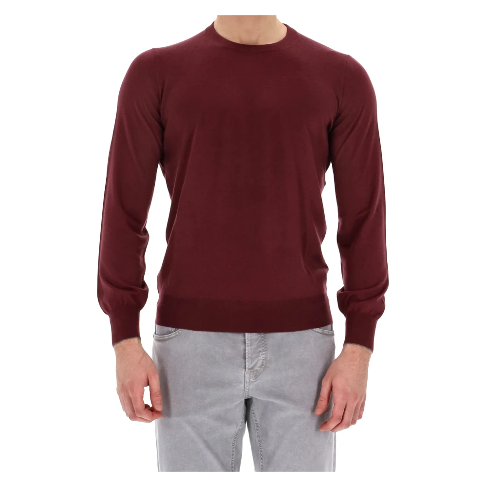 BRUNELLO CUCINELLI Kasjmierwol Coltrui Trui Brown Heren