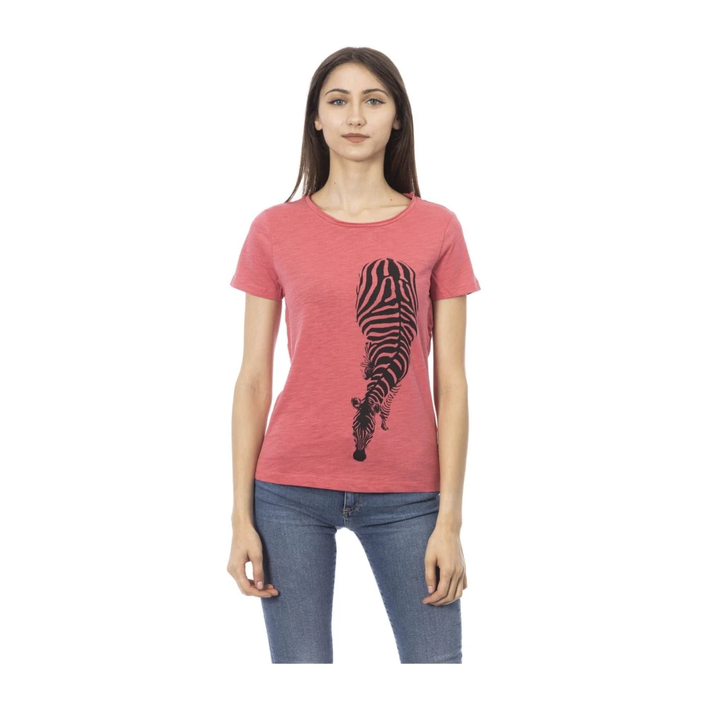 Trussardi Mujer Rosado - Camiseta Casual Con Cuello Redondo - Tops - Rosa - S - Camiseta Casual Con Cuello Redondo