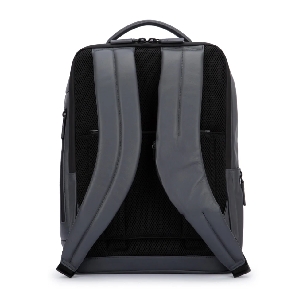 Piquadro Leren rugzak Gray Unisex