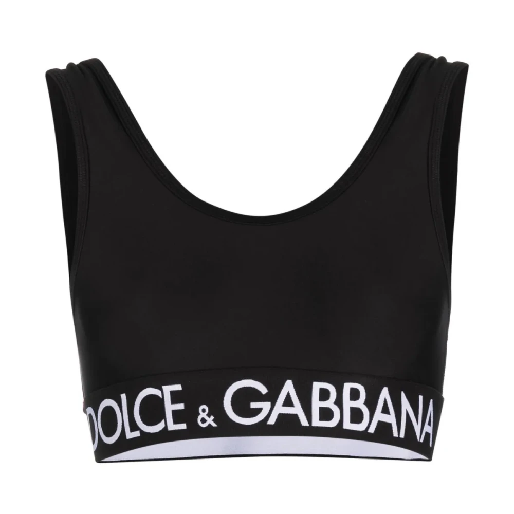 Dolce & Gabbana Black Sleeveless Tops, Female, Xs, Top Nero