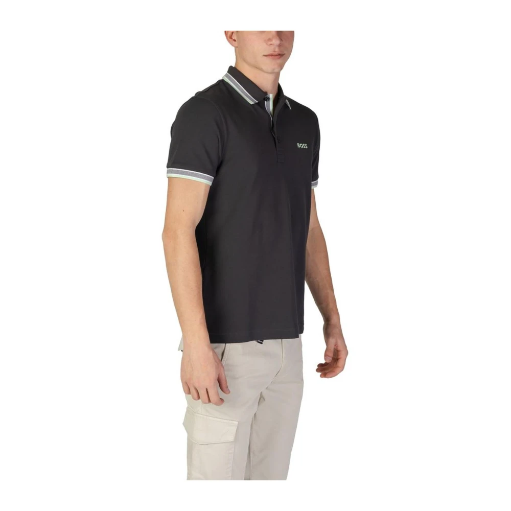 Hugo Boss Katoenen Polo Shirt Korte Mouw Heren Gray Heren