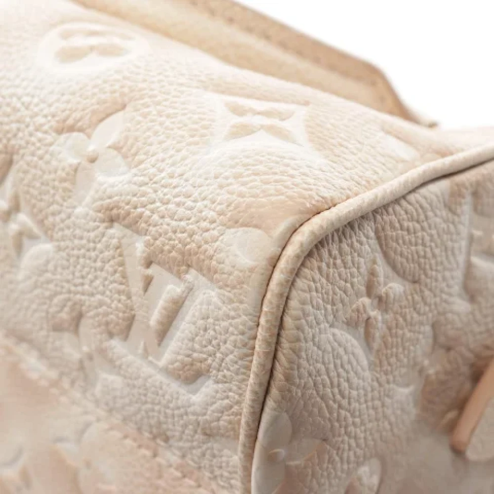 Louis Vuitton Vintage Pre-owned Leather handbags Beige Dames