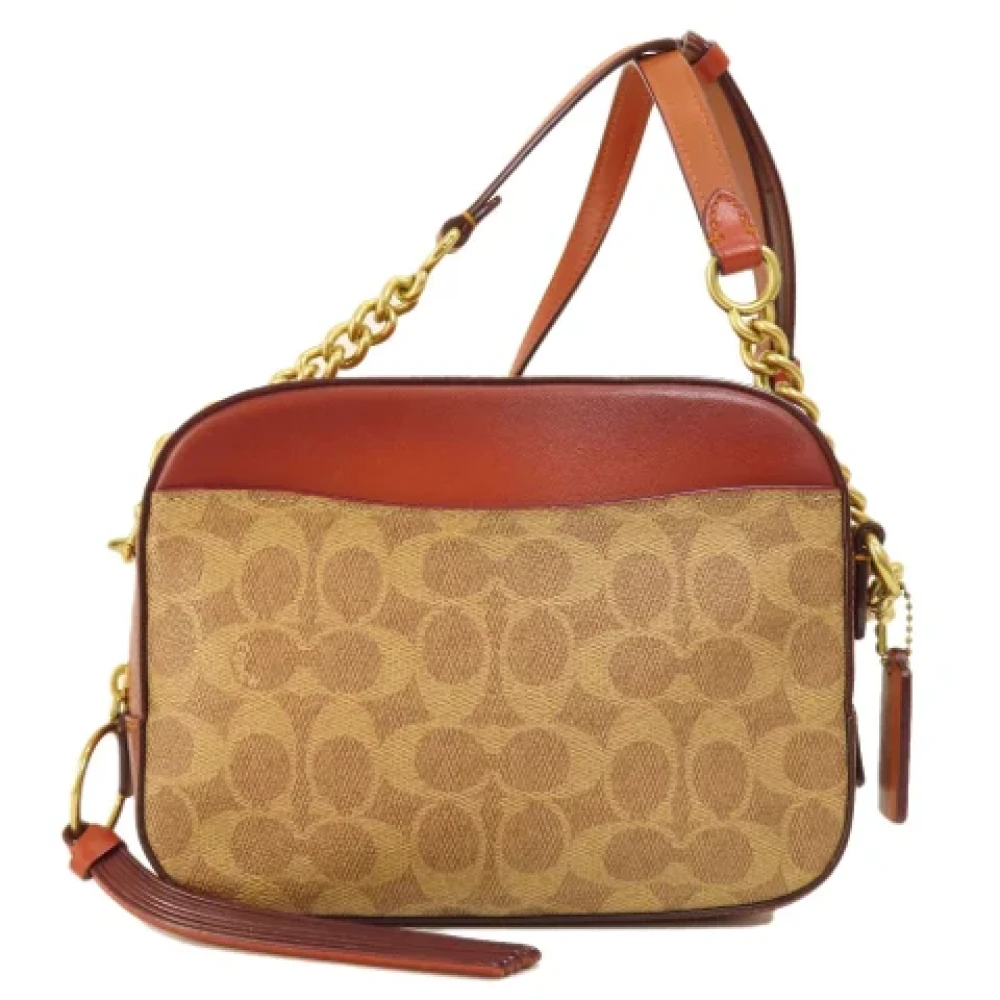 Coach Pre-owned Plastic shoulder-bags Brown Dames