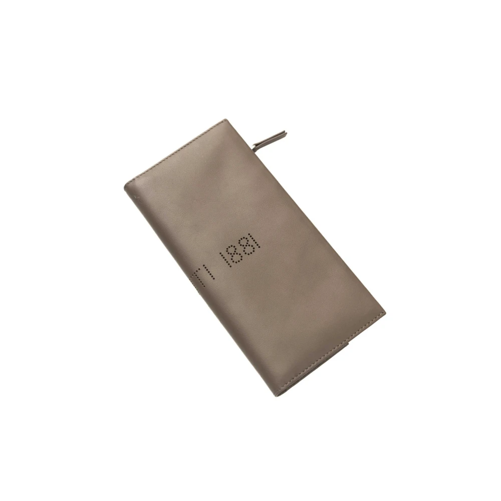 Cerruti 1881 Leren portemonnee met voorlogo Brown Heren