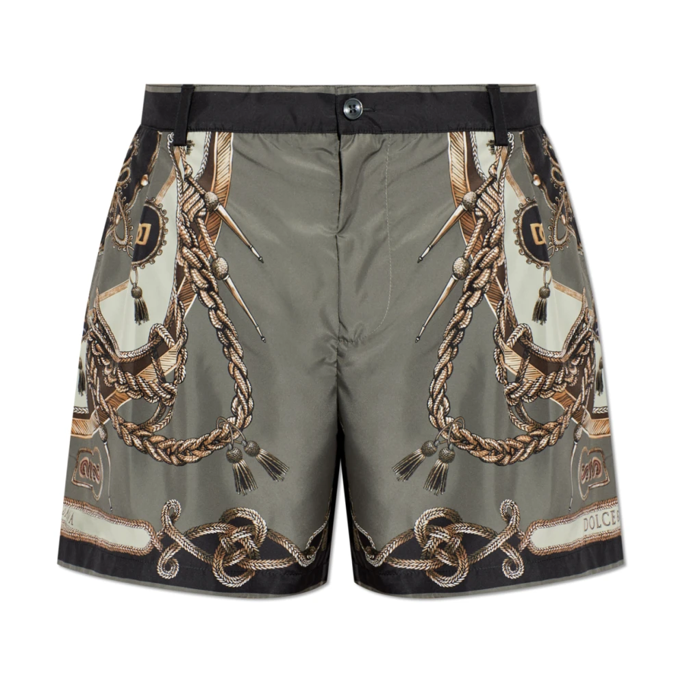 Dolce & Gabbana Uomo Grigio Costumi Da Bagno, M, New,