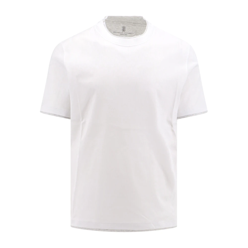 BRUNELLO CUCINELLI Wit Crew-Neck T-Shirt White Heren