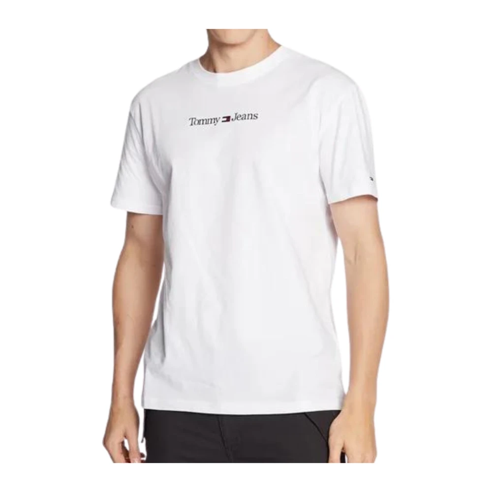 Tommy Jeans Men's White Classic Linear Cotton T-Shirt 2XL