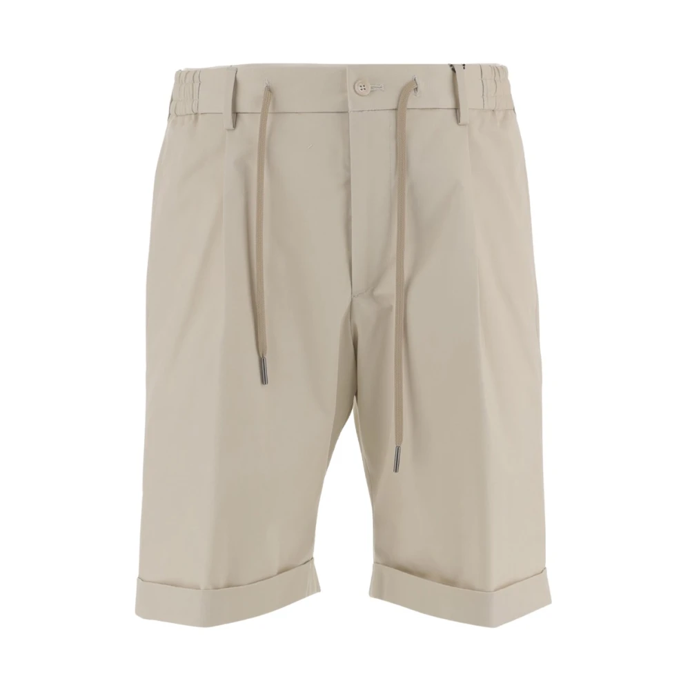 Tagliatore Herr Beige Shorts L, Bomull, Stretch Cotton Shorts