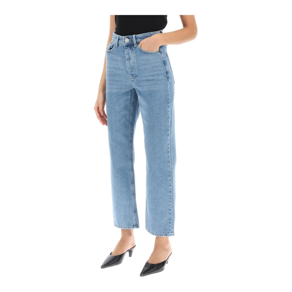 By Malene Birger Biologische Denim Cropped Jeans By Herenne Birger Blue Dames