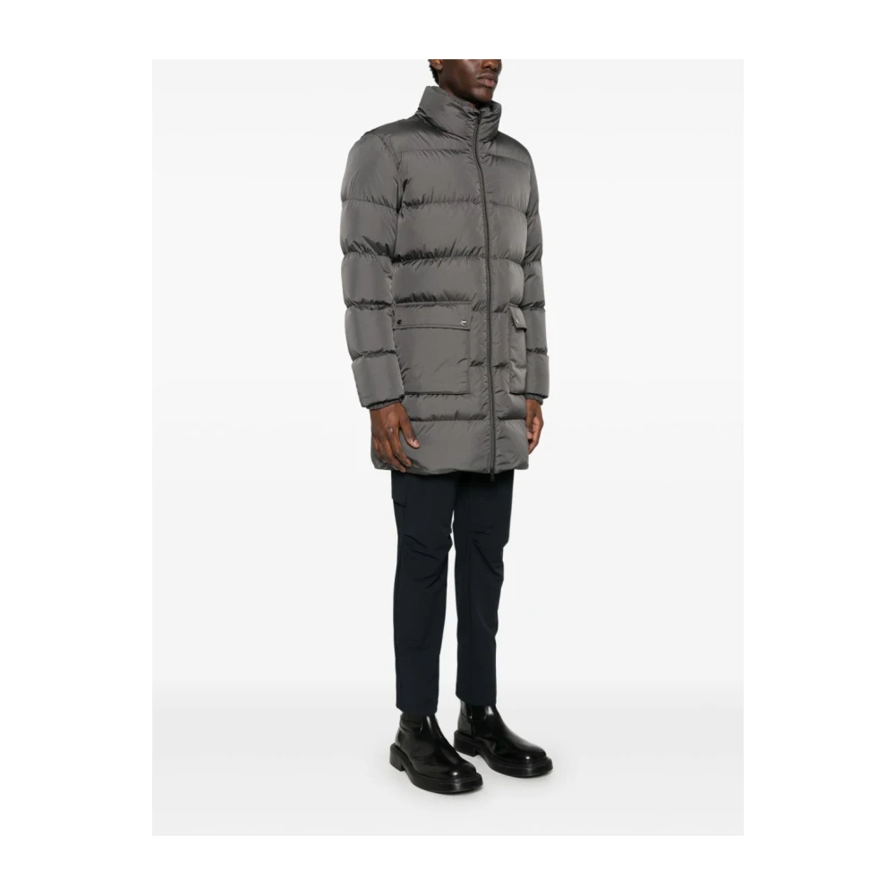 Herno Stijlvolle Donsjas met Hoge Hals Gray Heren