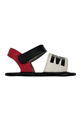 Sandales / Tongs Moschino En Cuir Rouge - Taille US 7 B (Medium) - Fabriquées En Italie - Occasion