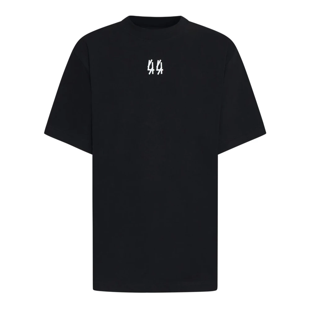 44 Label Group Men's Black T-Shirts, M, Cotton Logo Print T-Shirt