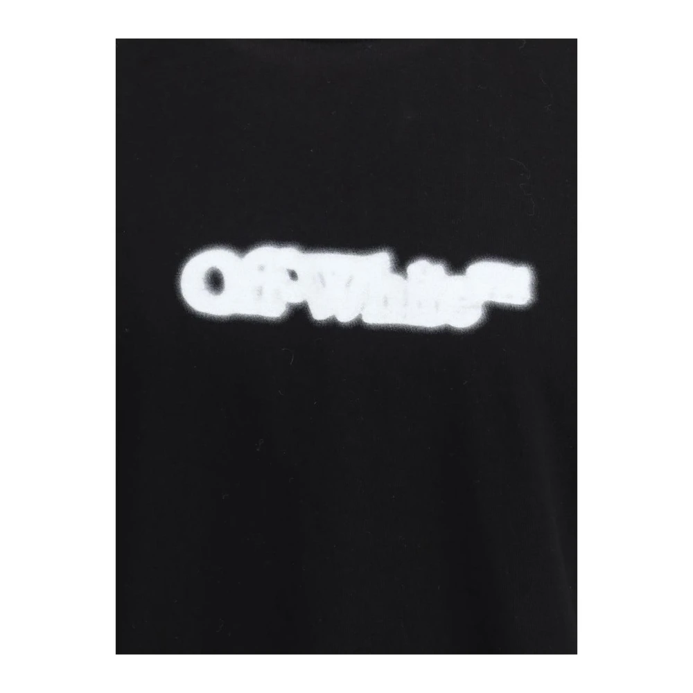 Off White Spray Arrow Grafisch T-shirt Black Heren