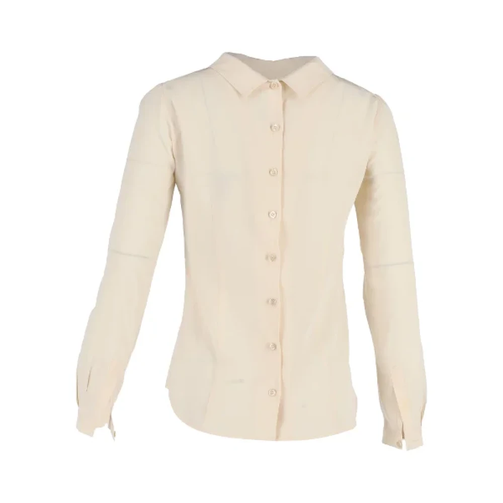 Moschino Pre-Owned Pre-owned Silk tops Beige Dames
